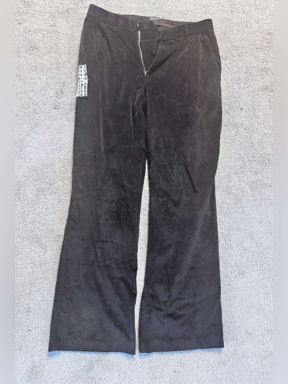 ÉRD Men's Black Corduroy Pants - Relaxed Wide Leg